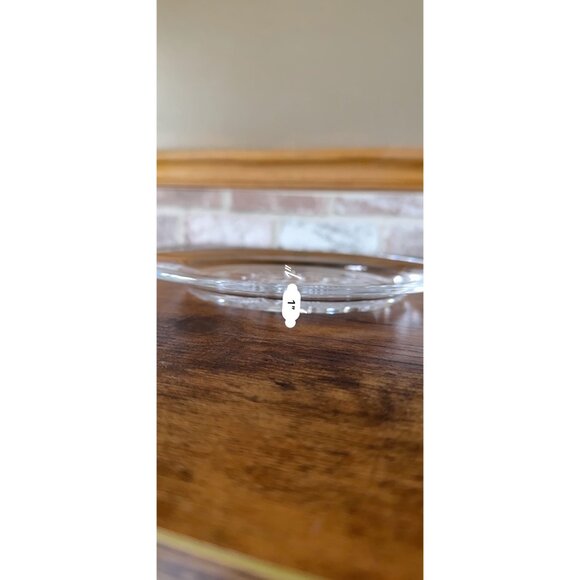 Hoya Japan Crystal Plate With Floral Etching Transparent Glass Decorative Dish - Picture 13 of 13